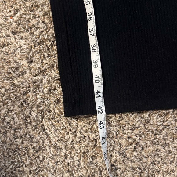 Aritzia Wilfred Free Charcoal black Knit dress Go To LBD ribbed bodycon stretch - Picture 10 of 10